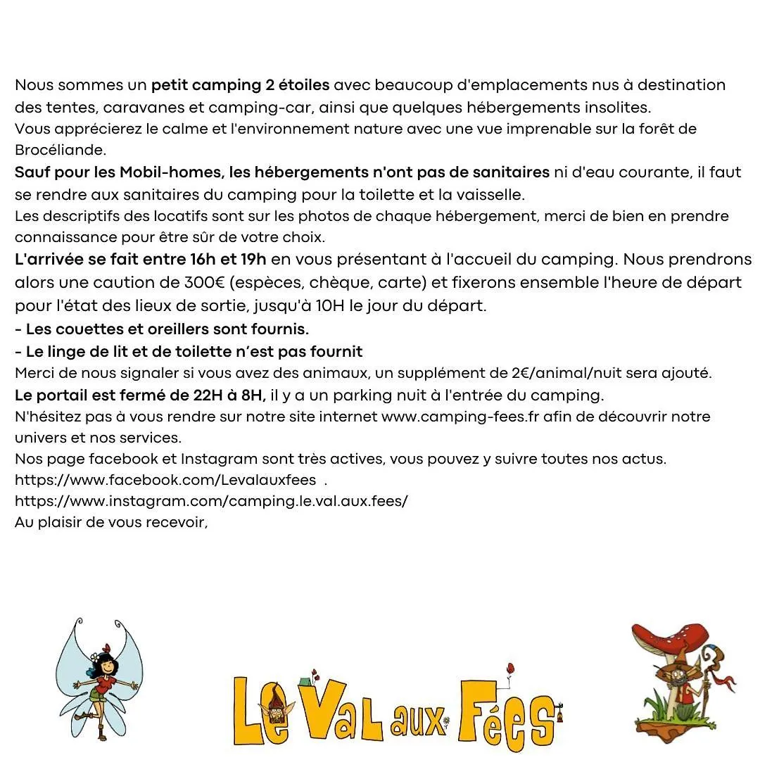 Camping Le Val Aux Fees - Broceliande Concoret 0*,  France